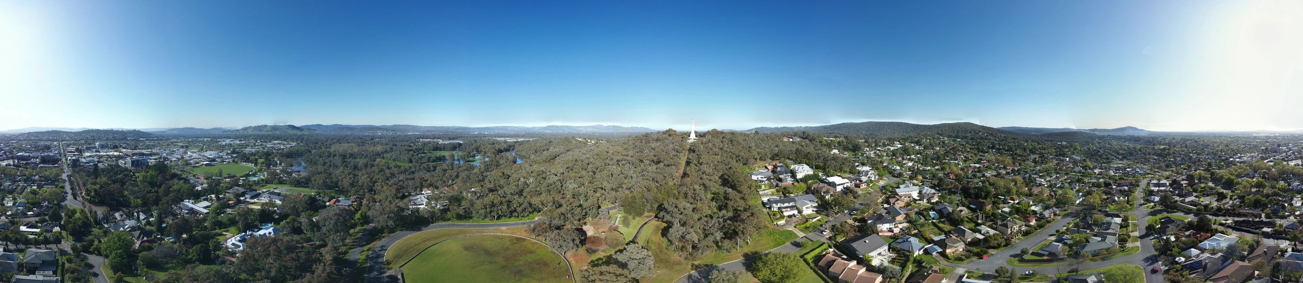 Aerial view of regional NSW landscape near Albury
